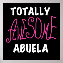 Total fantastische Abuela rosa T-Shirts und Gesche Plakatdruck