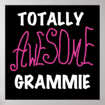 Total fantastische Grammie rosa T-Shirts Geschenke Plakatdruck