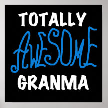 Total fantastische Granma blaue T-Shirts und Gesch Plakat