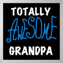 Total fantastische Großvater-T-Shirts und Geschenk Plakat