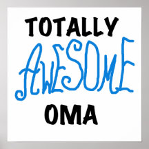Total fantastische Oma blaue T-Shirts und Geschenk Plakate