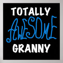 Total fantastische Oma-blaue T-Shirts und Geschenk Posterdrucke