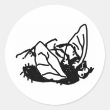 Tote Fliege Runde Aufkleber