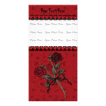 Tote Rote Rose Photo Karte