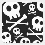 Totenkopf mit gekreuzter Knochen-Aufkleber
