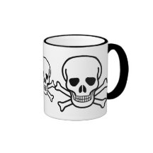 Totenkopf mit gekreuzter Knochen-Becher Tee Haferl