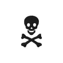 Totenkopf mit gekreuzter Knochen