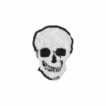 Totenkopf mit gekreuzter Knochen Besticktes Kapuzenpulli