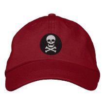 Totenkopf mit gekreuzter Knochen gestickte Kappe Bestickte Kappen