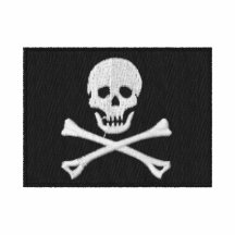 Totenkopf mit gekreuzter Knochen-Hemd Polohemd