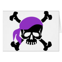 Totenkopf mit gekreuzter Knochen Karten