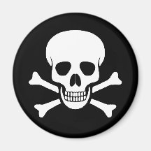 Totenkopf mit gekreuzter Knochen-Magnet Kühlschrankmagnete