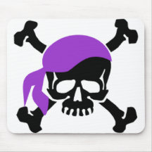 Totenkopf mit gekreuzter Knochen Mousepads
