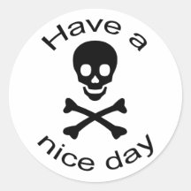 Totenkopf mit gekreuzter Knochen Sticker