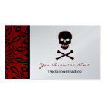 Totenkopf mit gekreuzter Knochen-Visitenkarte