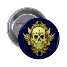 Totenkopf Schädel skull Button