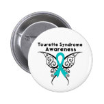 Tourette-Syndrom-Bewusstseins-Tätowierungs-Schmett Button