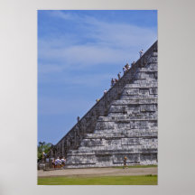 Touristen, die Treppe auf Ruinen von EL klettern Plakatdrucke