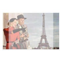 Touristen-reisender Paris-Besichtigungs-Eiffelturm Individuelles Büropapier