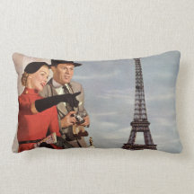 Touristen-reisender Paris-Besichtigungs-Eiffelturm Zierkissen
