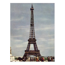 Touristen-reisender Paris-Besichtigungs-Eiffelturm Postkarten