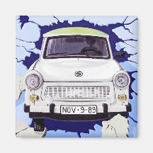 Trabant-Auto, hellblau, Berliner Mauer Magnete