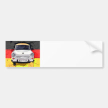 Trabant-Auto und deutsche Flagge, Berliner Mauer Autoaufkleber