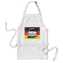 Trabant-Auto und deutsche Flagge, Berliner Mauer Schürzen