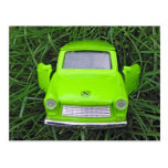 Trabi auf Gras Postkarte
