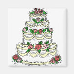 Traditionelle Hochzeitstorte Magnete