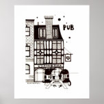 Traditionelle London-Kneipe Plakate
