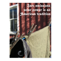 Traditioneller SolarPowerClothesline Postkarten