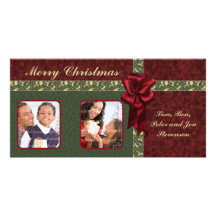 Traditioneller Weihnachtsentwurf Fotokarten