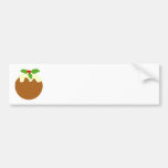 Traditioneller Weihnachtspudding. Auf Weiß Auto Sticker