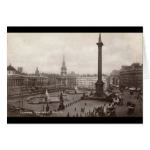 Trafalgar Quadrat, London Vintag Karten