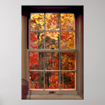 Tragbare Fenster HERBST Szene Plakate