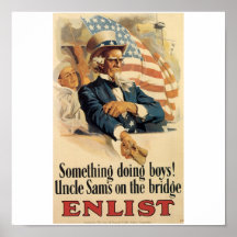 "Tragen Sie" altes Uncle Sam US Militär-Plakat ein