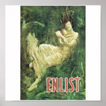 "Tragen Sie" altes US-Militärplakat circa 1915 ein