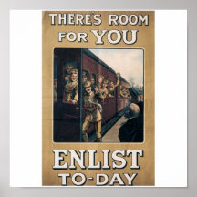 "Tragen Sie" altes US-Militärplakat circa 1915 ein