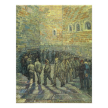 Trainierende Gefangene, Van Gogh, Vintage feine Ku Individuelle Ankündigskarten