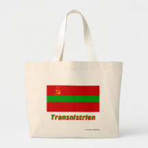 Transnistrien Flagge MIT Namen Leinentaschen