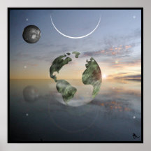 Transparente Erde Posterdruck