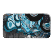 Transparente Retro Graffiti-Kassette Mixtape Case-Mate iPhone 4 Hülle
