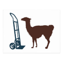 Transportwagenlama Postkarte