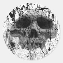 Trashed Schädel-Schmutz-gotische Schädel-Aufkleber