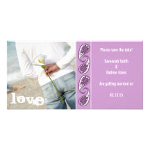 Traube Paisley Save the Date Bildkarte