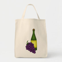Trauben u. Wein-Lebensmittelgeschäft-Taschen-Tasch