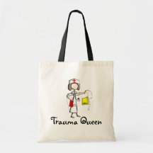 Trauma-Krankenschwester-"Trauma-Königin-" T-Shirts Einkaufstaschen