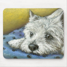 Träumendes westie mauspads