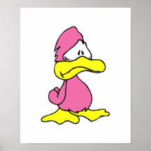 traurige rosa Ente Plakat